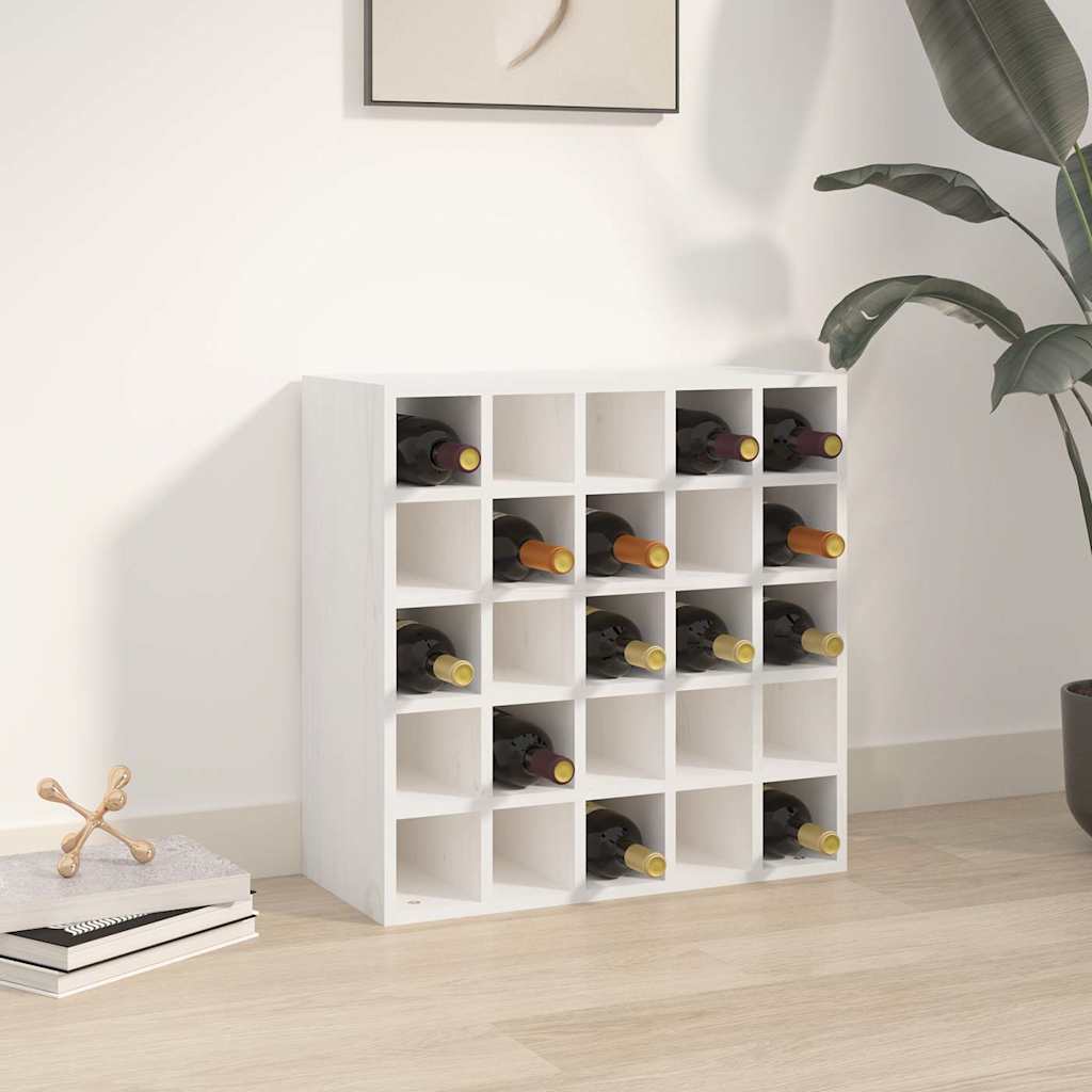 Weinschrank Weiß 56 x 25 x 56 cm Massivholz Kiefer