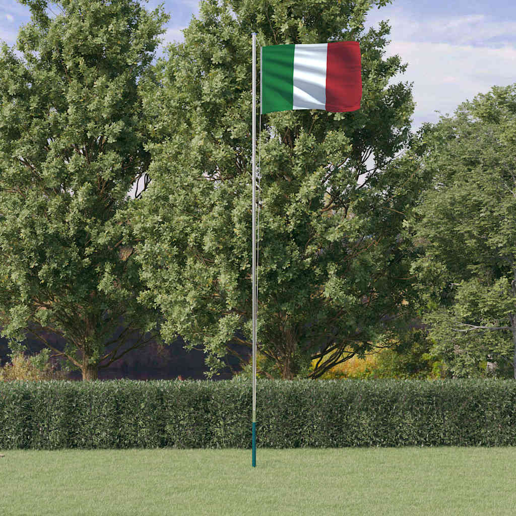 Flagge Italiens mit Mast 6,08 m Aluminium