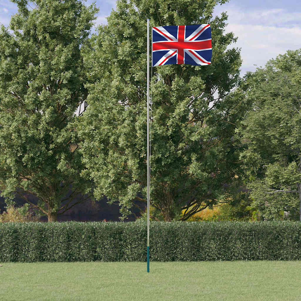 Flagge Großbritanniens mit Mast 6,08 m Aluminium