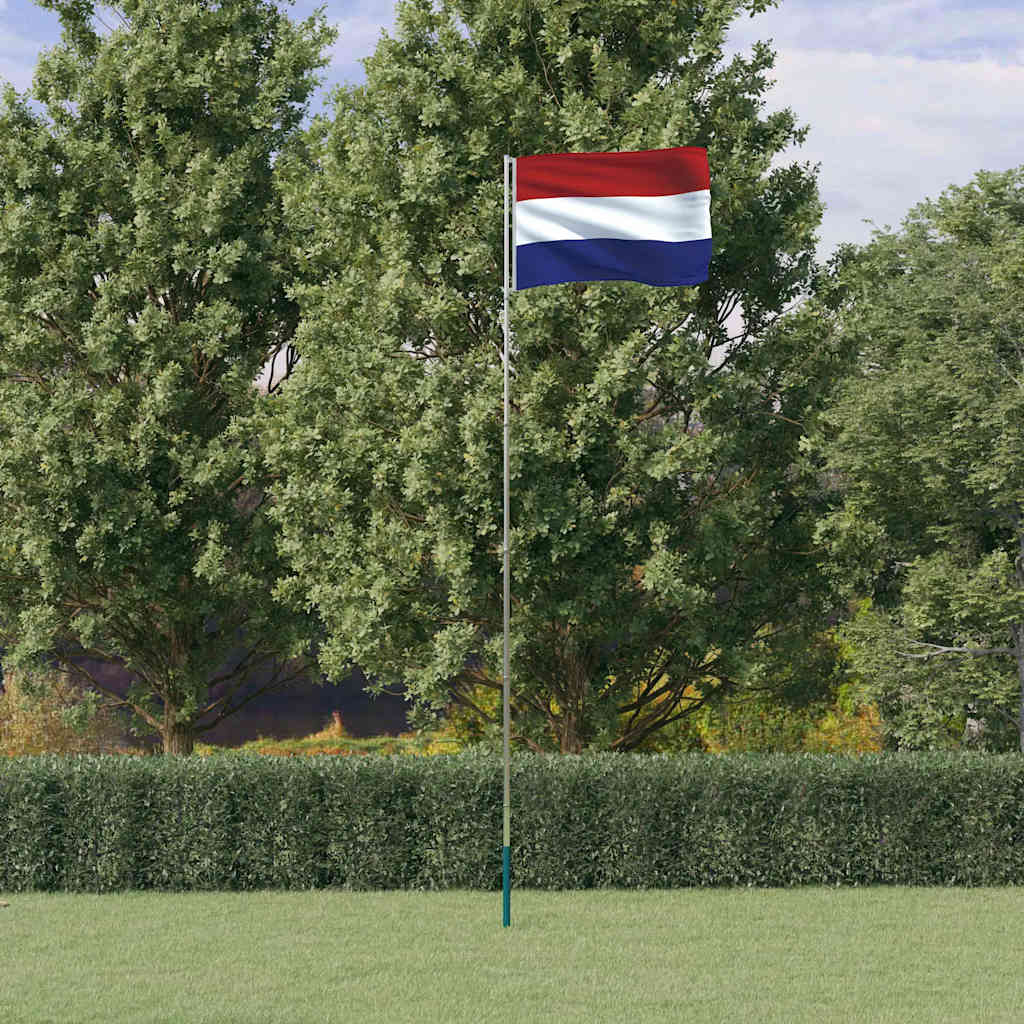 Niederländische Flagge mit Mast 5,5 m Aluminium