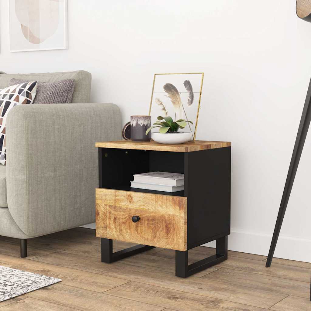 Nachttisch Massivholz Mango & Holzwerkstoff