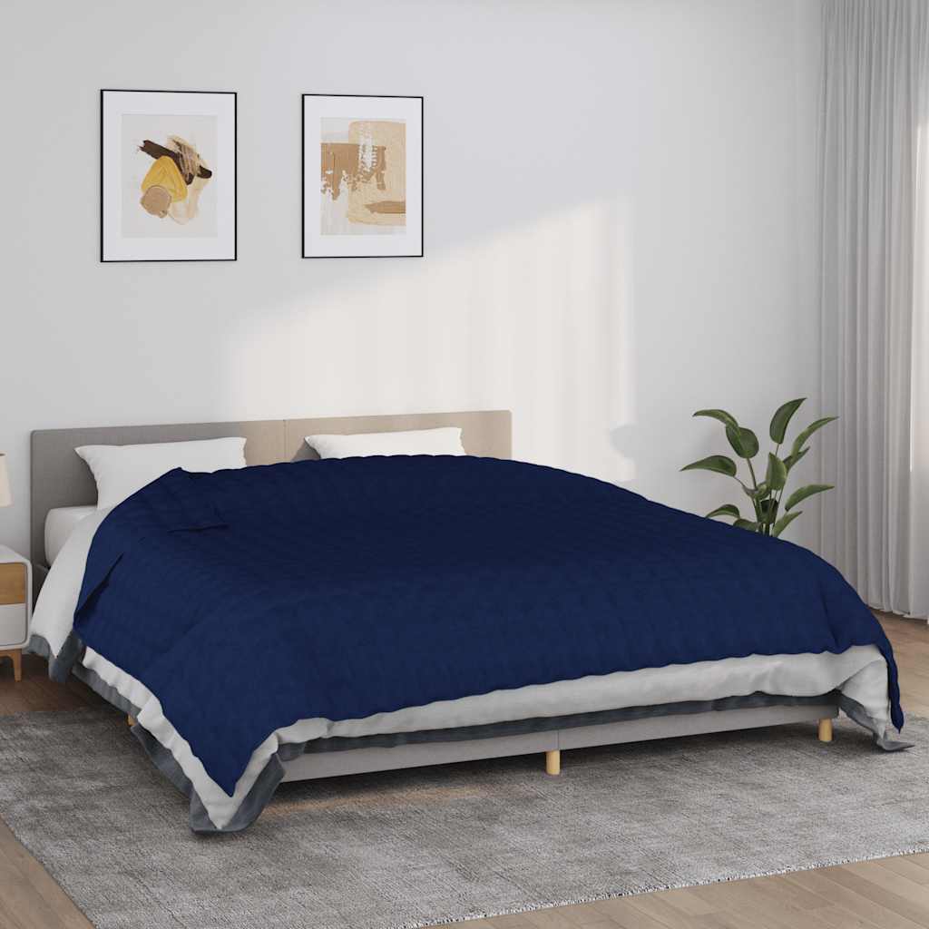 Gewichtsdecke Blau 235x290 cm 11 kg Stoff