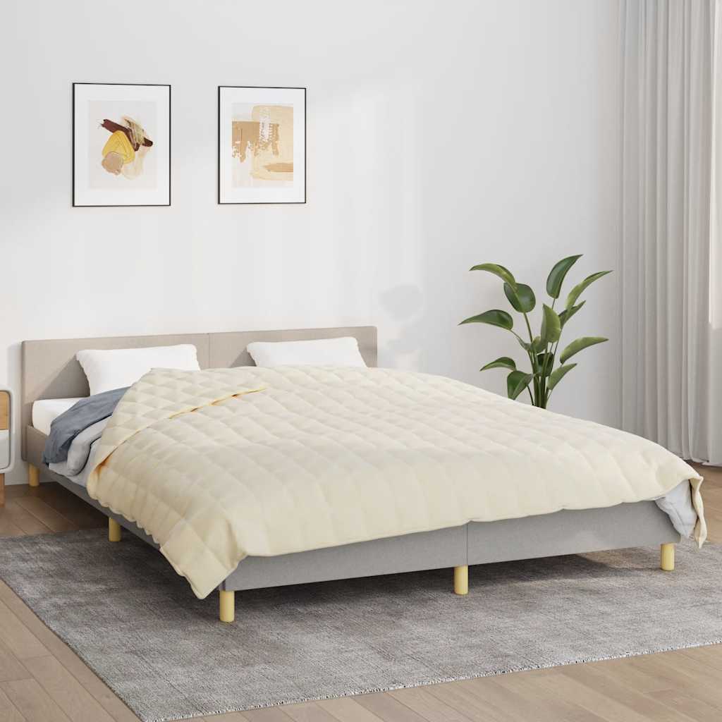Gewichtsdecke Hellcreme 200x200 cm 9 kg Stoff
