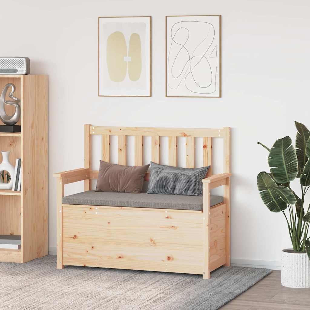 Sitzbank 112,5x51,5x96,5 cm Massivholz Kiefer
