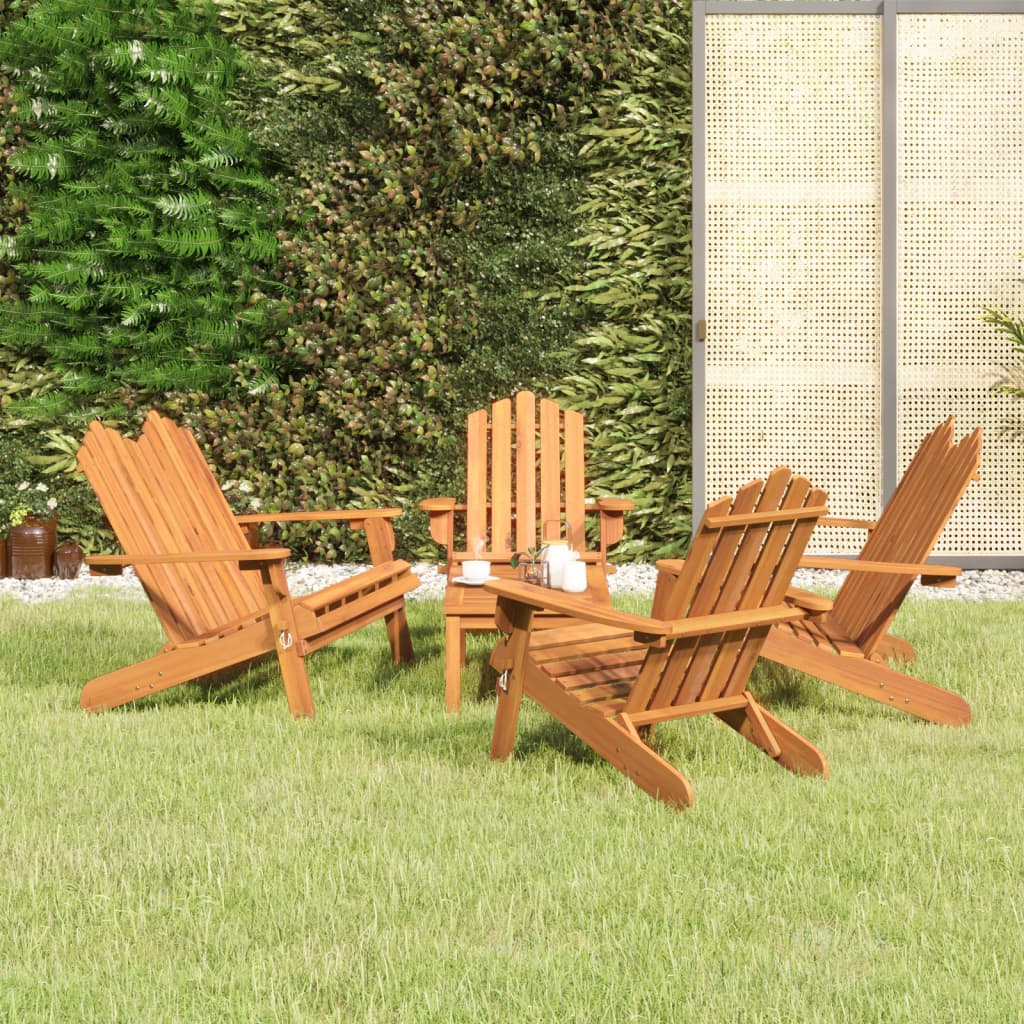 5-tlg. Garten-Lounge-Set Adirondack Massivholz Akazie