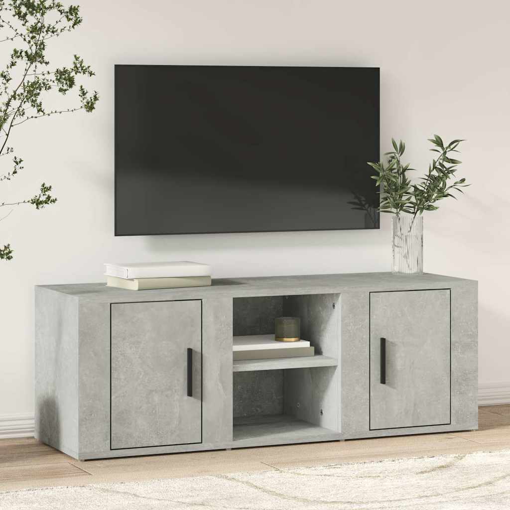 TV-Schrank Betongrau 100x31,5x35 cm Holzwerkstoff