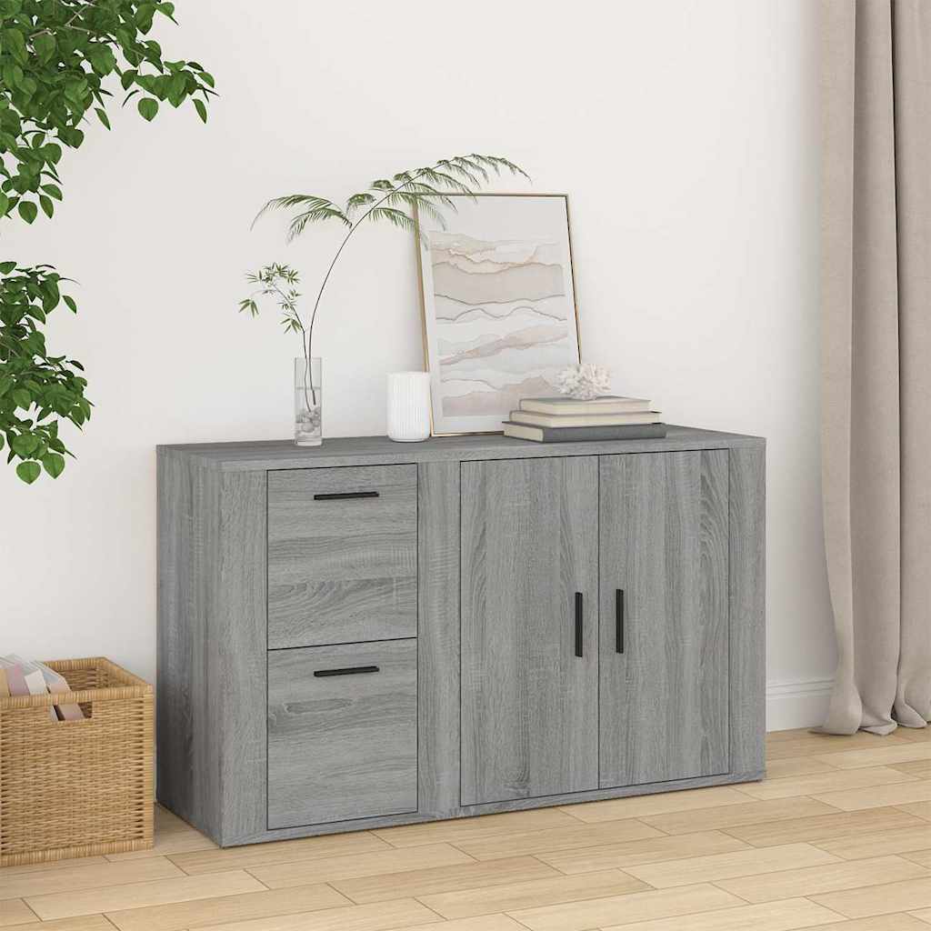 Sideboard Grau Sonoma 100x33x59,5 cm Holzwerkstoff