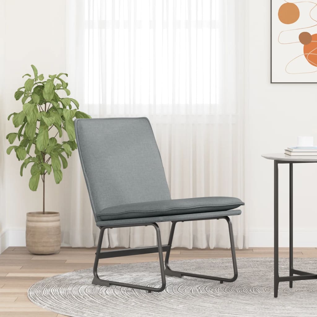 Loungesessel Hellgrau 52x75x76 cm Stoff
