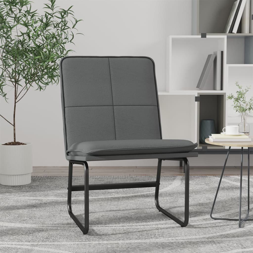 Loungesessel Grau 54x75x76 cm Kunstleder