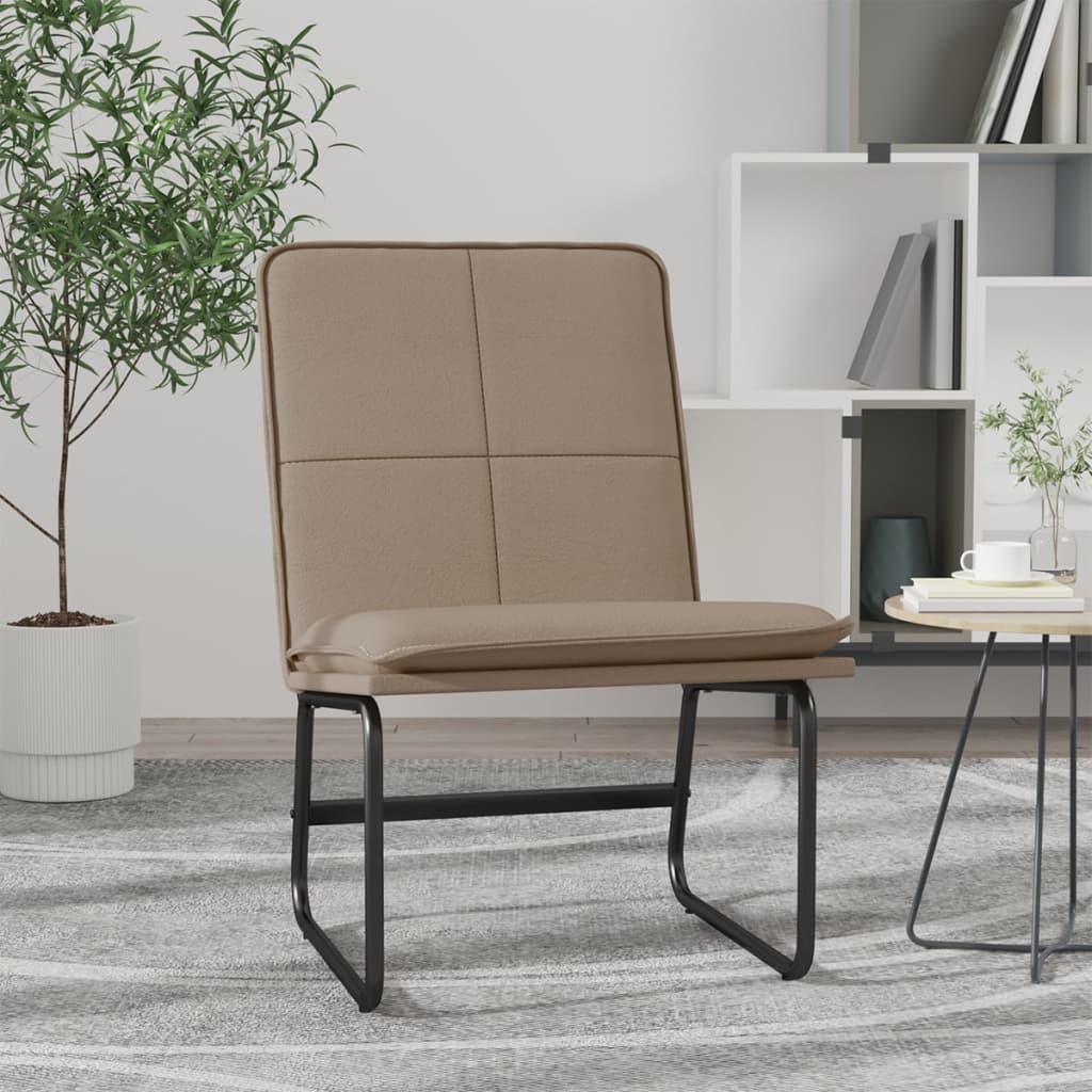 Loungesessel Cappuccino-Braun 54x75x76 cm Kunstleder