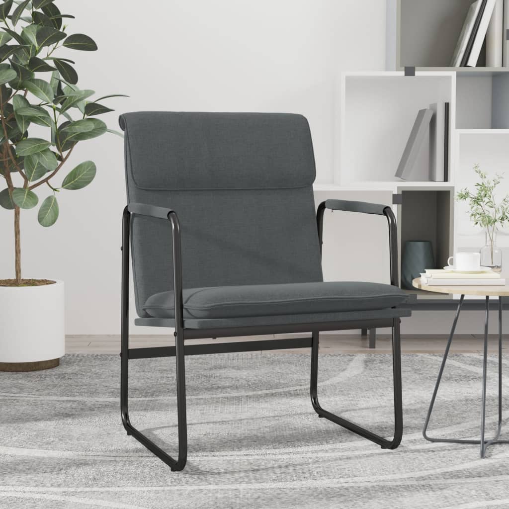 Loungesessel Dunkelgrau 55x64x80 cm Stoff