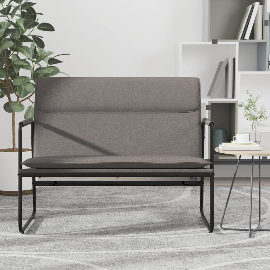 Sitzbank Taupe 100x64x80 cm Stoff