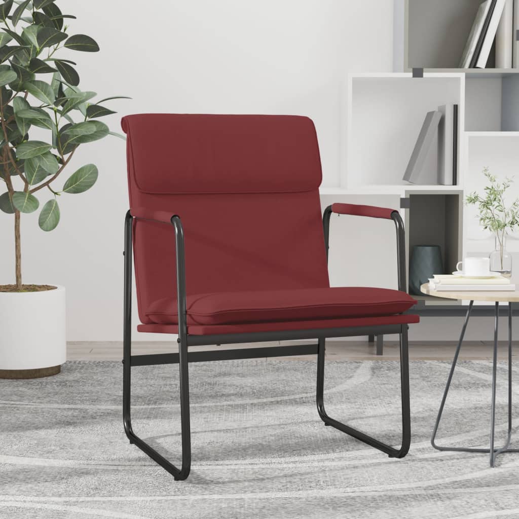 Loungesessel Weinrot 55x64x80 cm Kunstleder