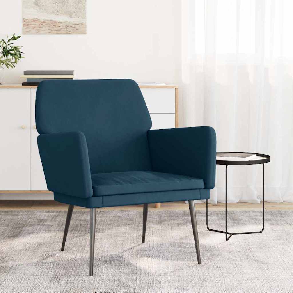 Sessel Blau 62x79x79 cm Samt