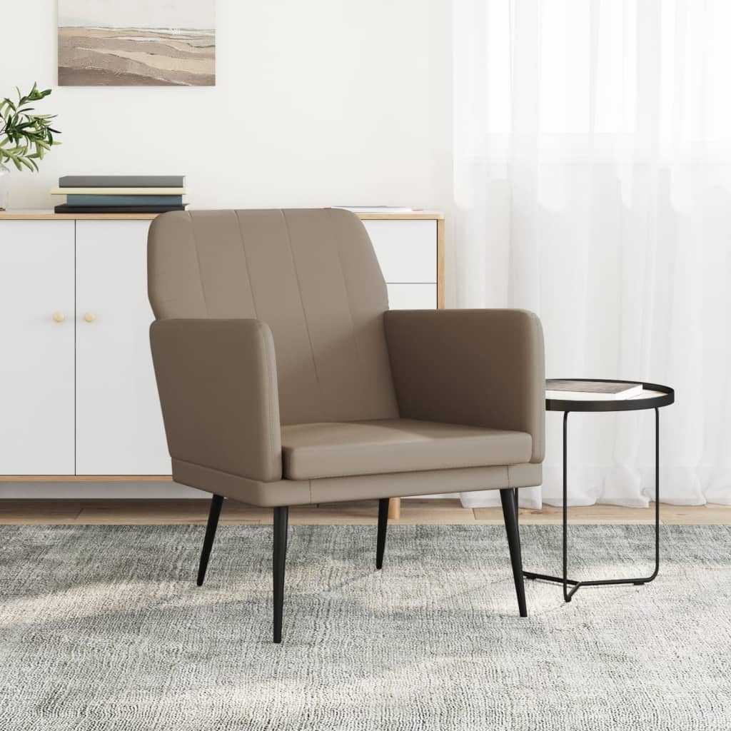 Sessel Cappuccino-Braun 61x78x80 cm Kunstleder