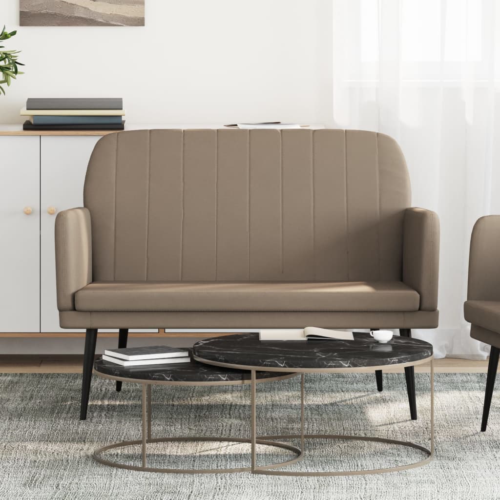 Sitzbank Cappuccino-Braun 107x80x81 cm Kunstleder