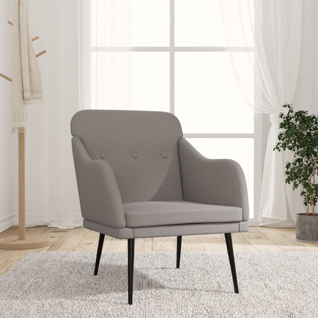 Sessel Taupe 63x76x80 cm Stoff