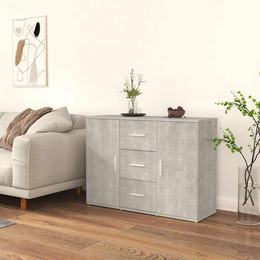 Sideboard Betongrau 91x29,5x65 cm Holzwerkstoff