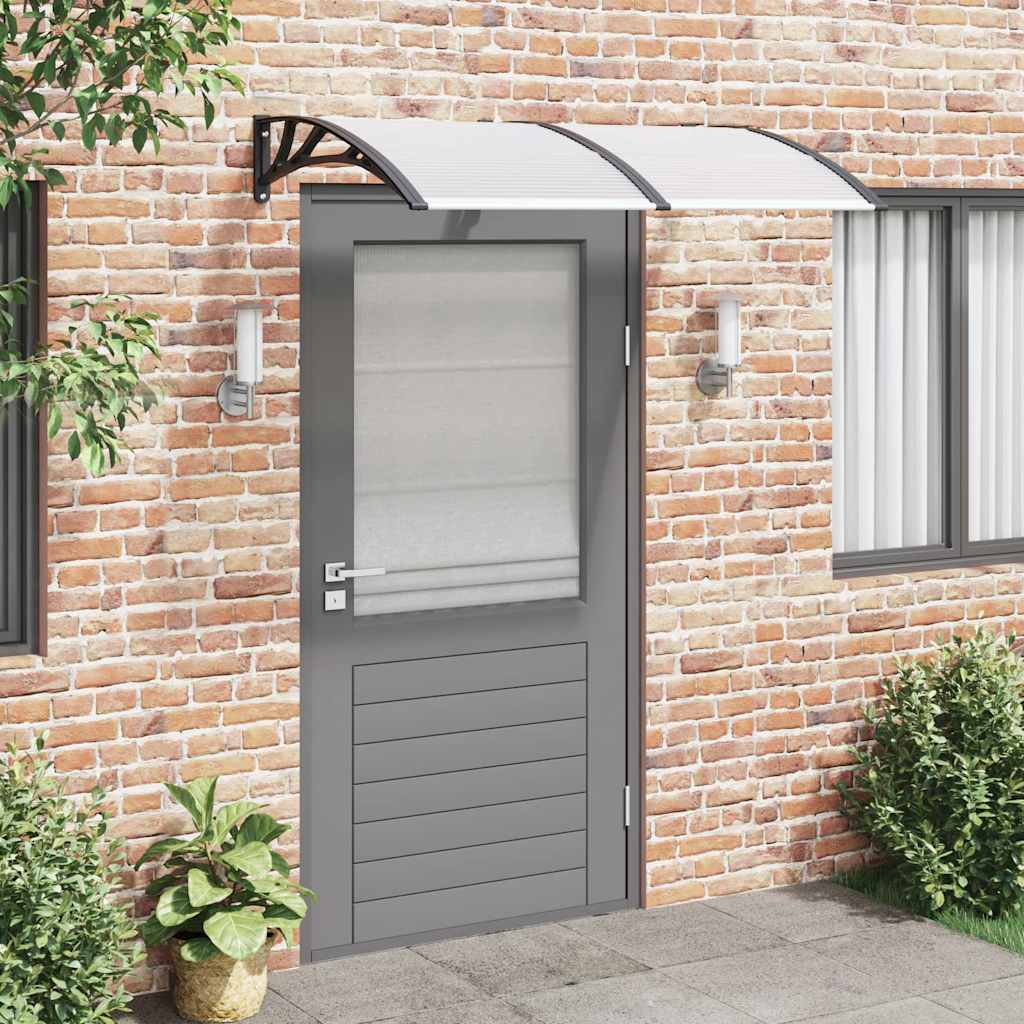 Türvordach Schwarz 150x100 cm Polycarbonat