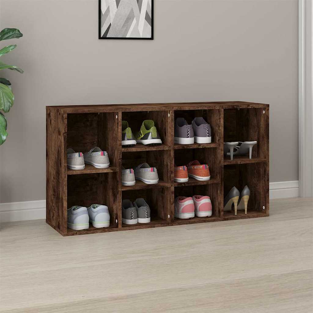 Schuhbank Räuchereiche 103x30x55 cm Holzwerkstoff