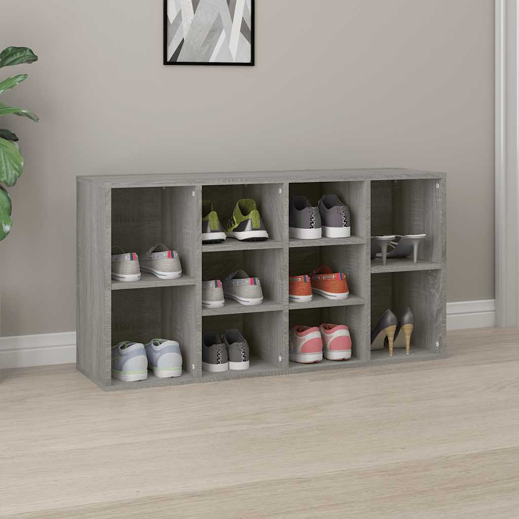 Schuhbank Grau Sonoma 103x30x55 cm Holzwerkstoff
