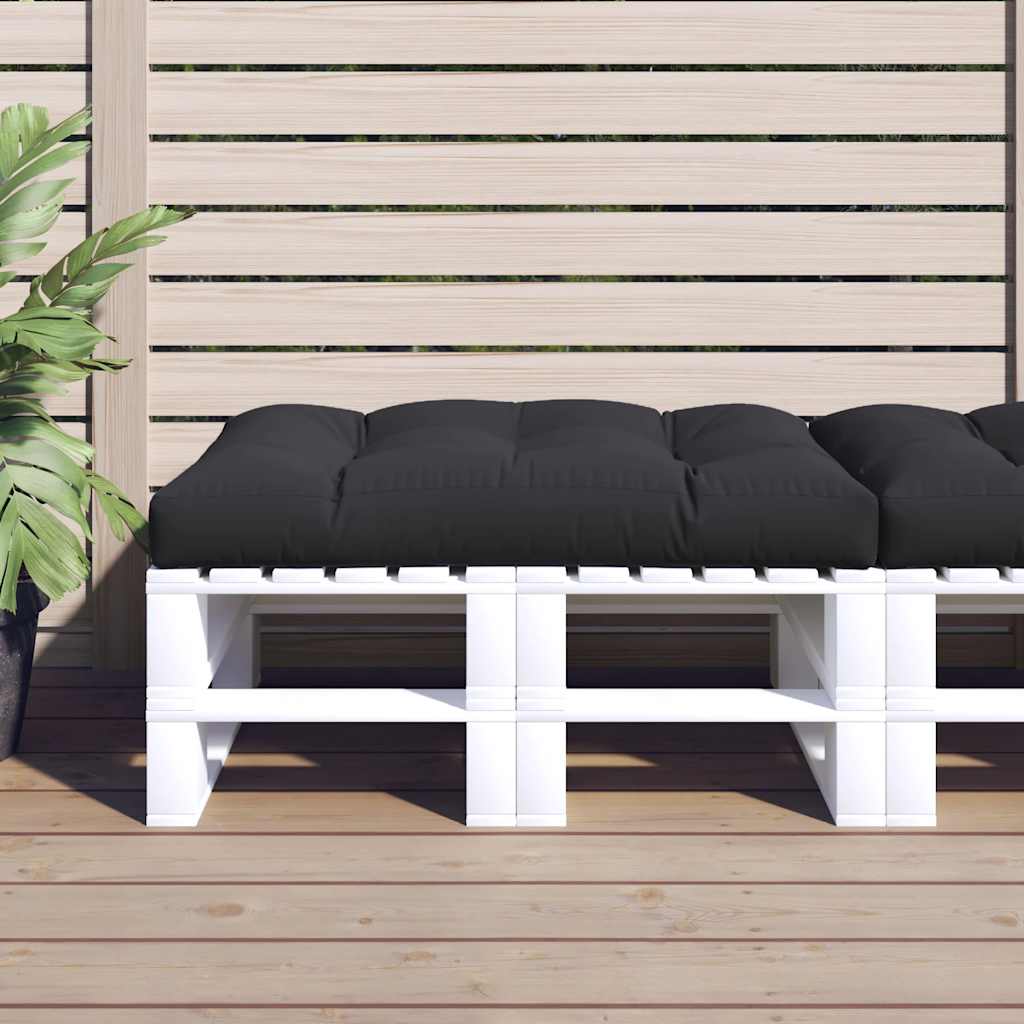 Palettenkissen Schwarz 120x80x12 cm Stoff