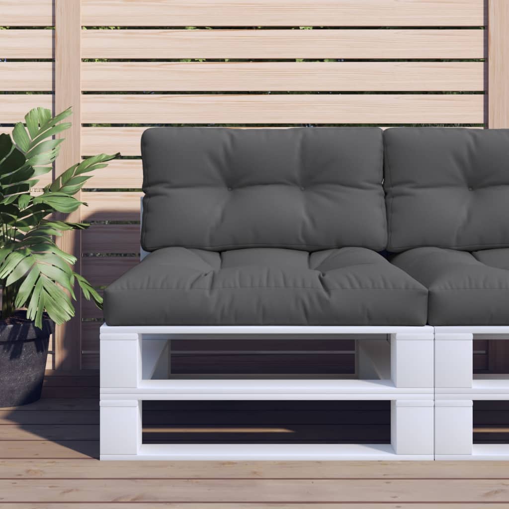 Palettenkissen Anthrazit 80x40x12 cm Stoff