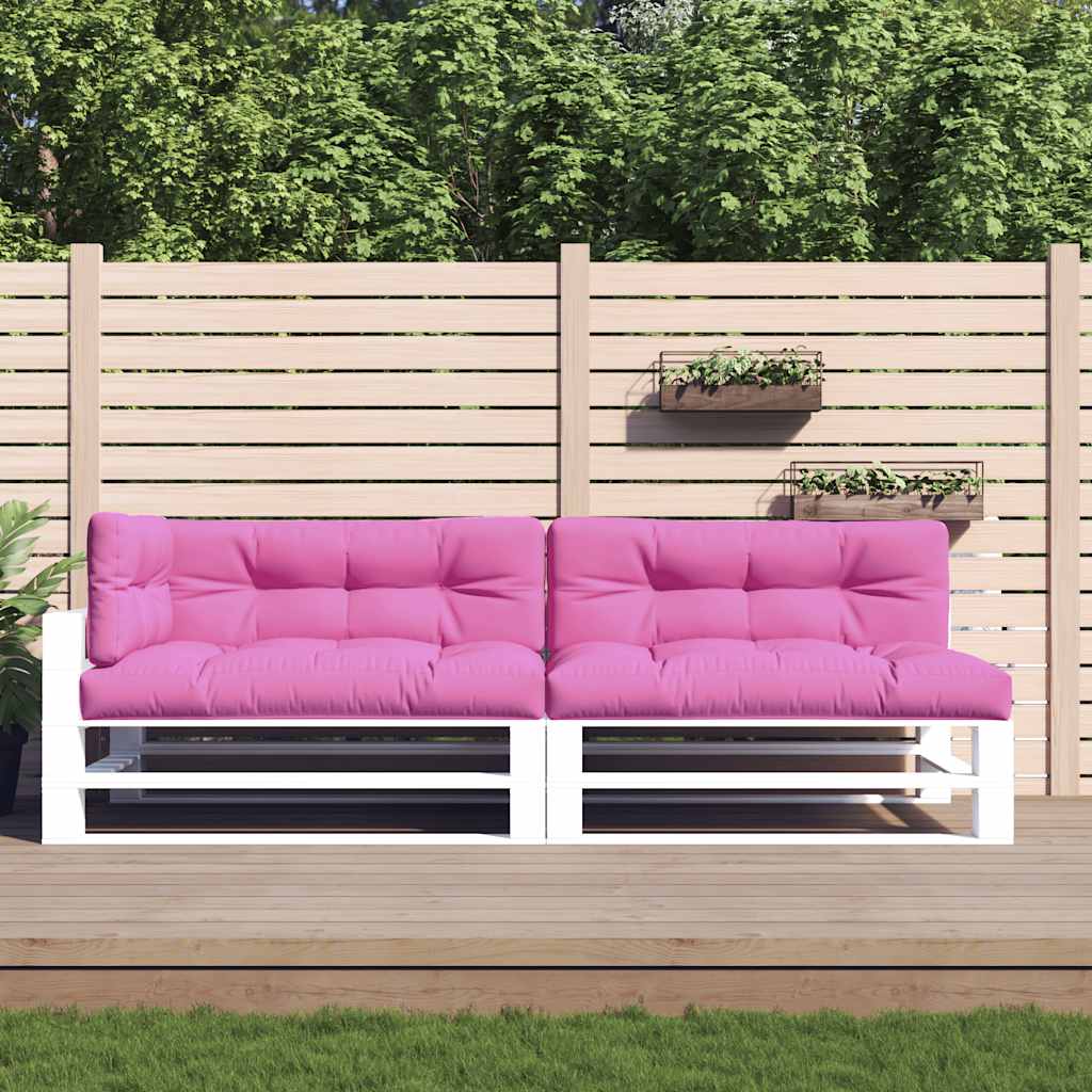 Palettenkissen 5-tlg. Rosa Stoff