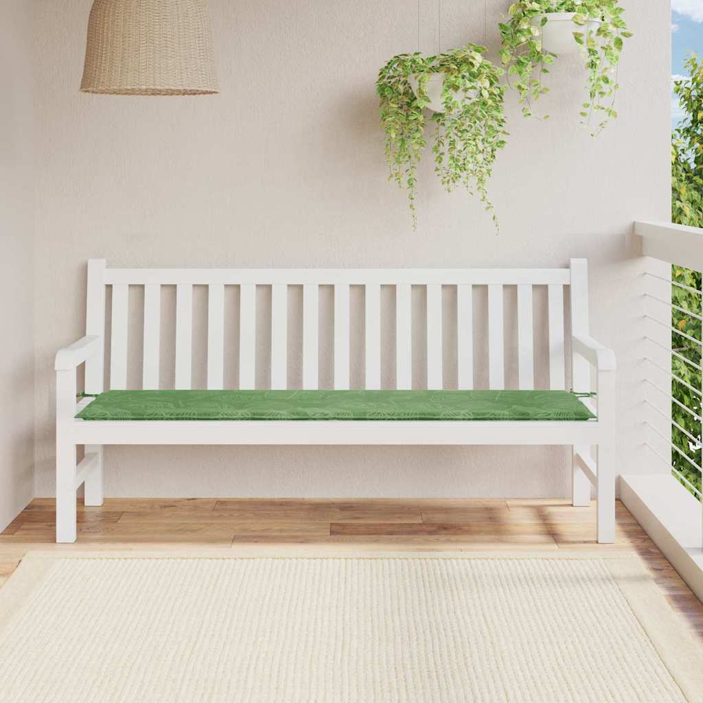 Bankpolster Oxford-Stoff Blattdesign 180 x 50 x 3 cm
