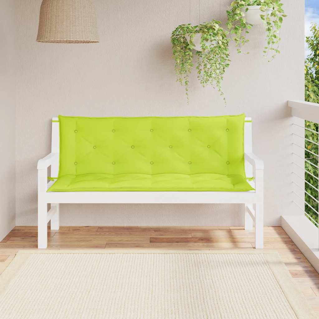 Gartenbank-Auflagen 2 Stk. Knallgrün 150x50x7 cm Oxford-Gewebe