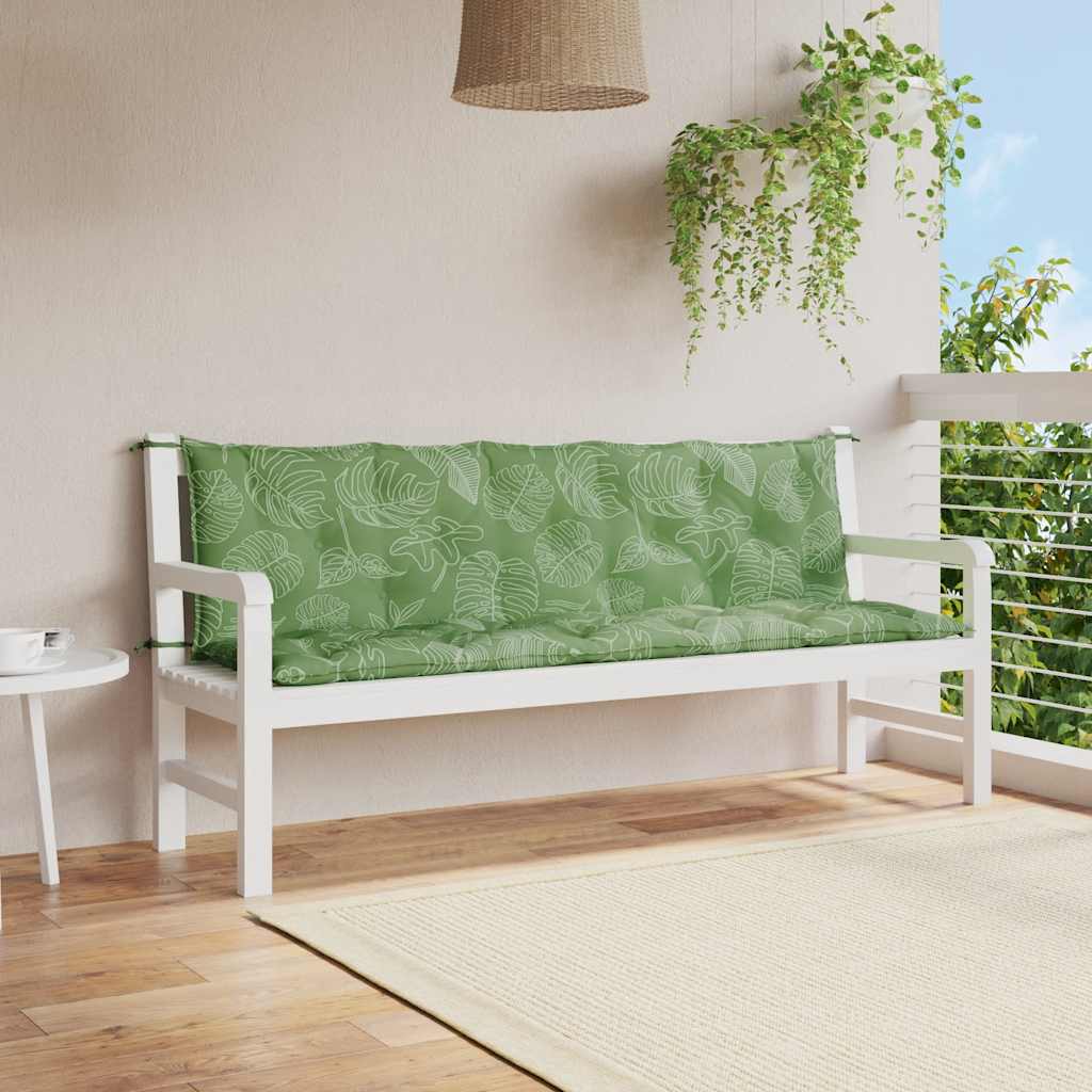 Gartenbank-Auflagen 2 Stk. Bluttmuster Oxford-Gewebe