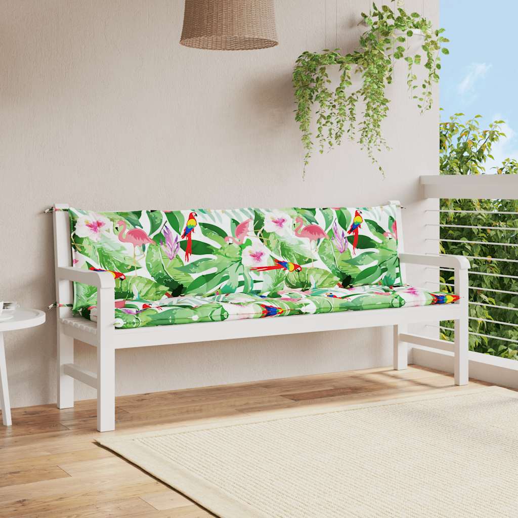 Gartenbank-Auflagen 2 Stk. Mehrfarbig 200x50x7 cm Stoff