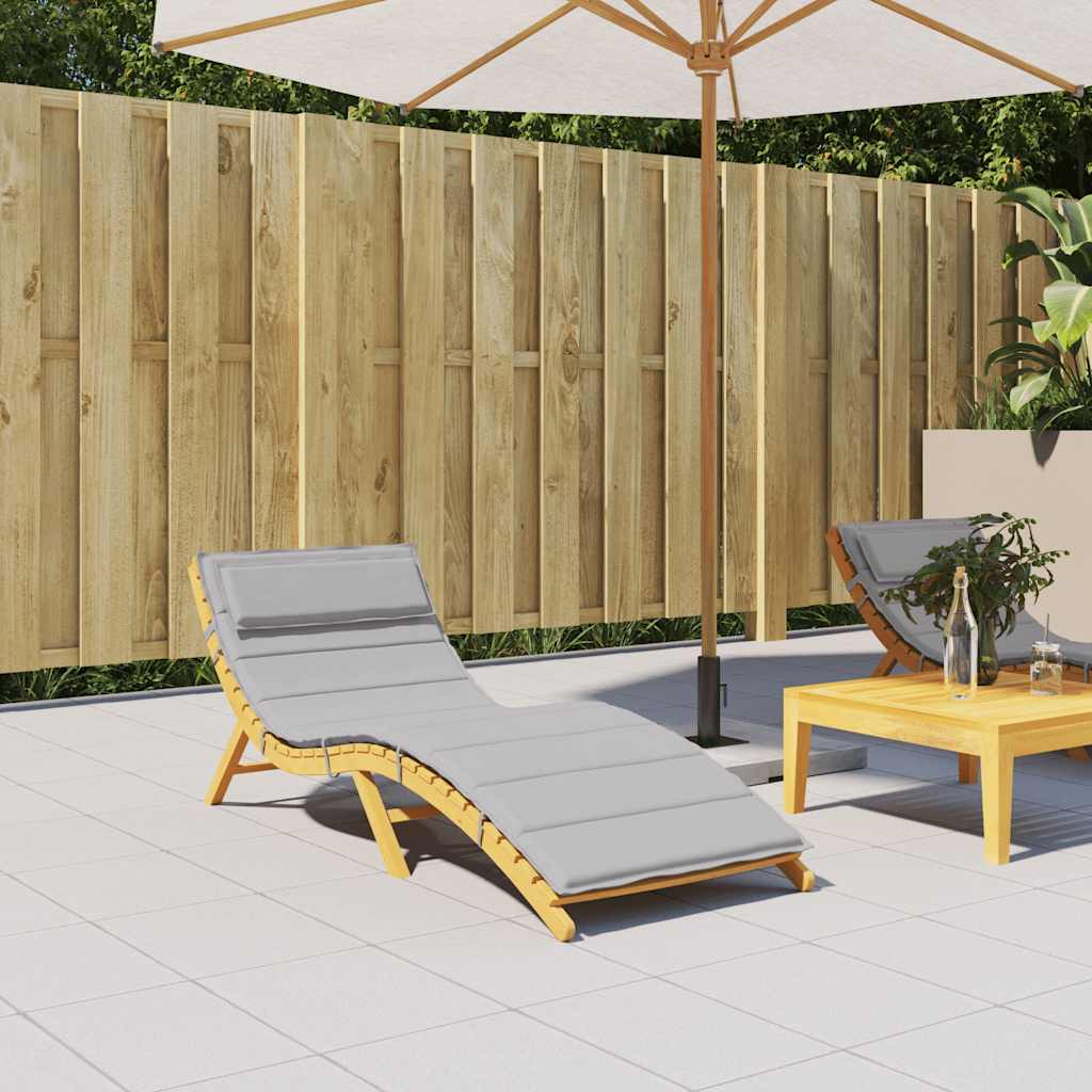 Sonnenliegen-Auflage Grau 180x60x4 cm Oxford-Gewebe