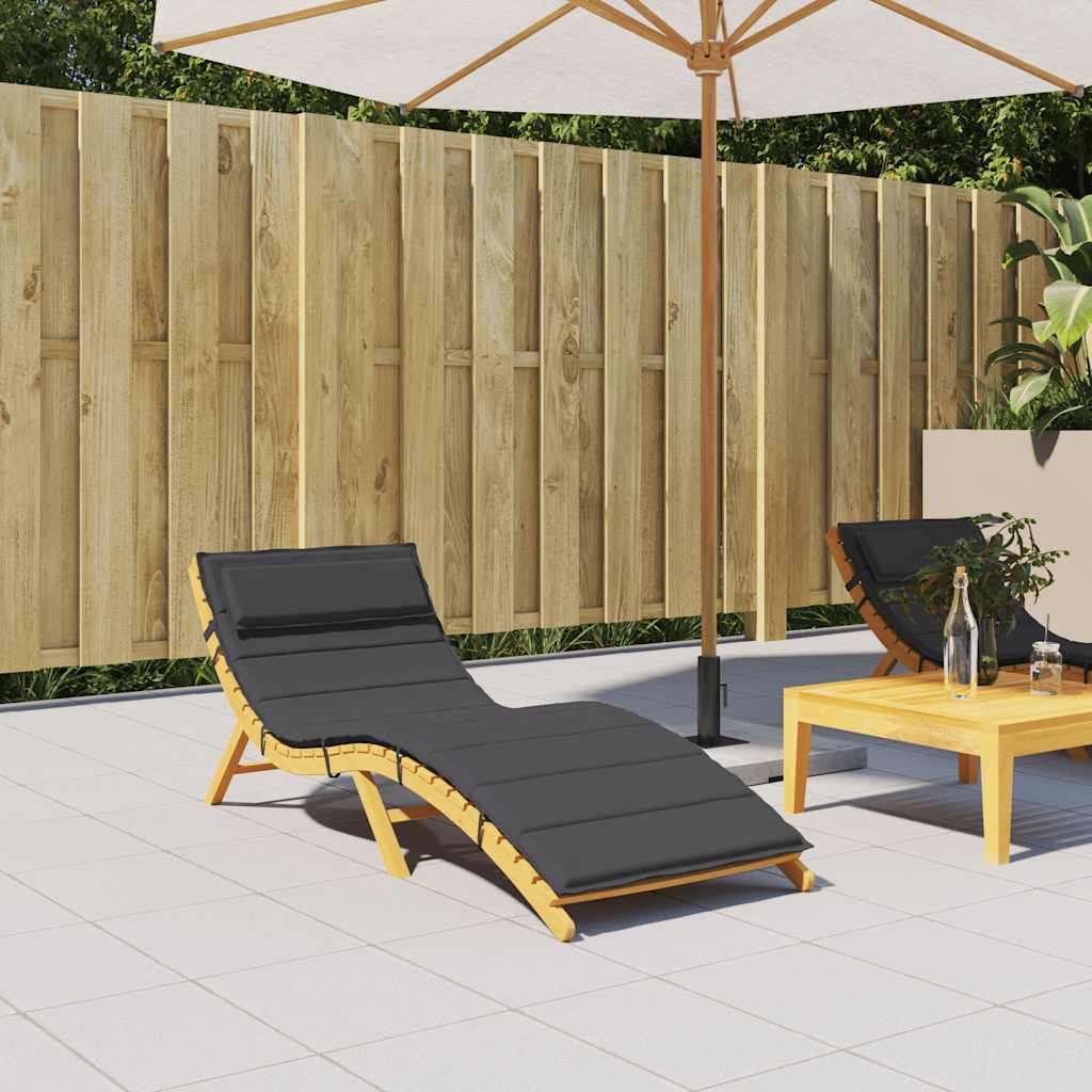 Sonnenliegen-Auflage Schwarz 180x60x4 cm Oxford-Gewebe
