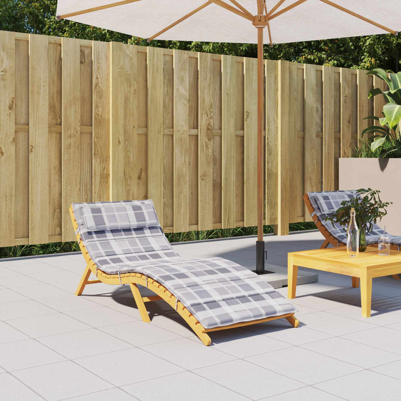 Sonnen-Lounger Kissen Oxford-Stoff Mehrfarbig 180 x 60 x 4 cm