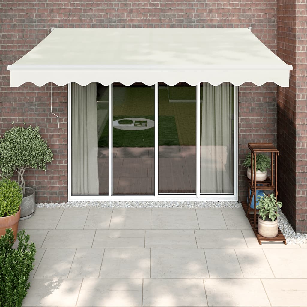 Elektrische Markise mit Kurbel Creme 3,5x2,5 m