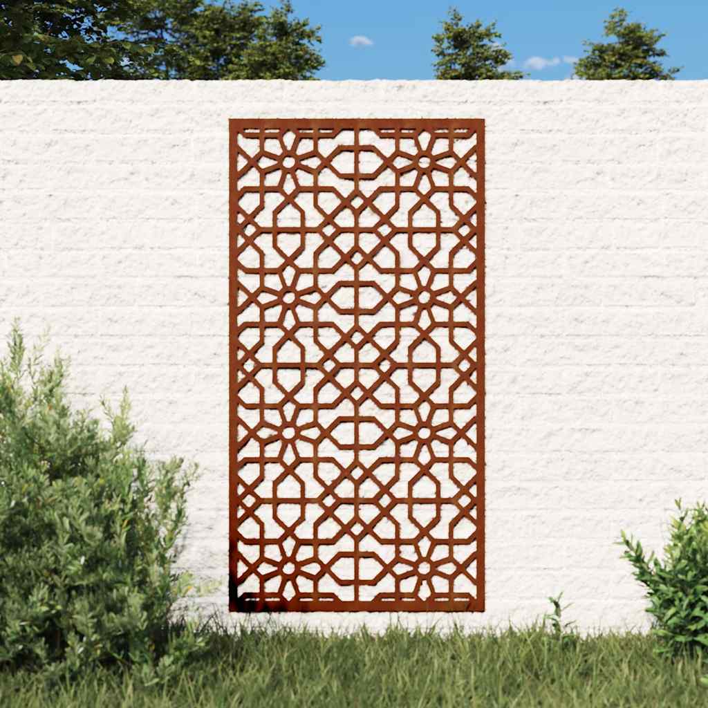 Garten-Wanddeko 105x55 cm Cortenstahl Maurisches Design