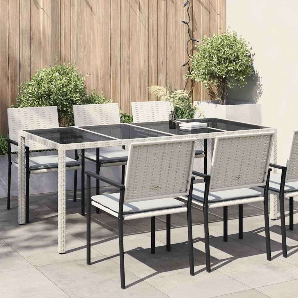 Gartentisch Weiß Poly-Rattan