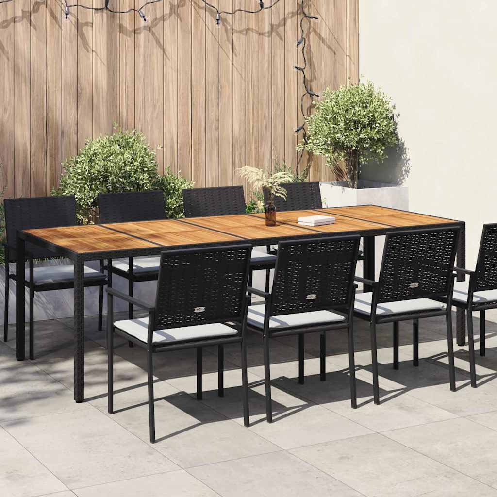 Gartentisch Schwarz Poly-Rattan