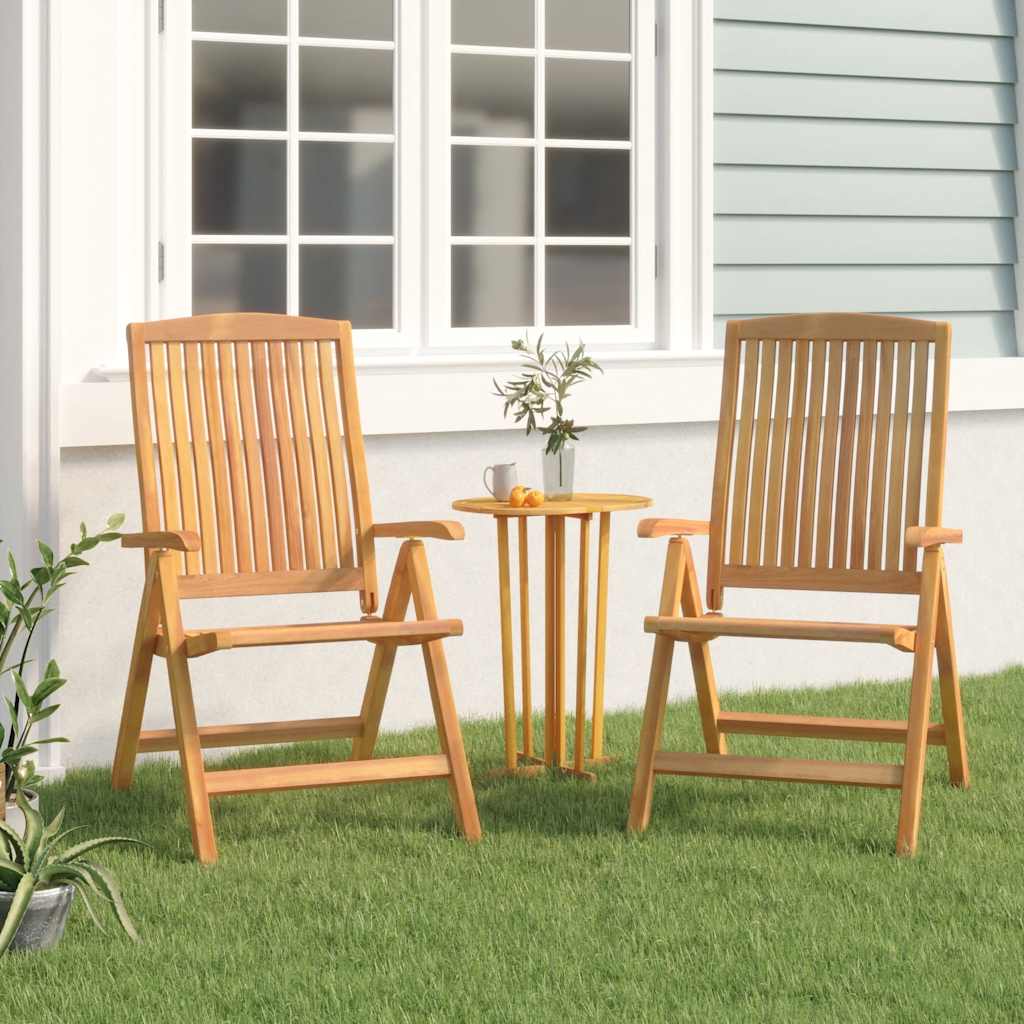 verstellbare Klappstühle aus massivem Teakholz