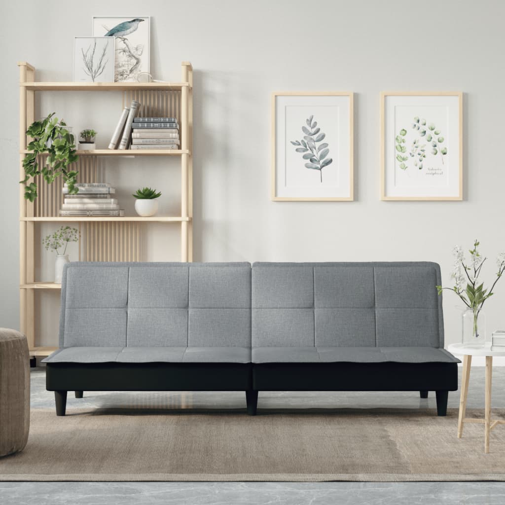 Schlafsofa Hellgrau Stoff