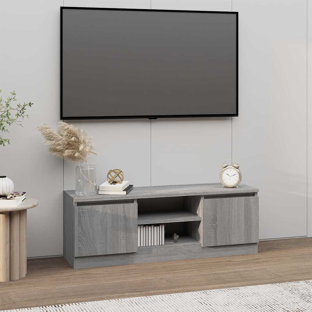 TV-Schrank mit Tür Grau Sonoma 102x30x36 cm
