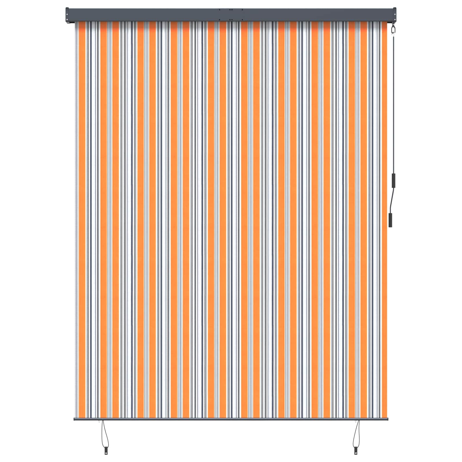 Rollo Gelb und Blau 220 x 250 cm Stoff und Aluminium
