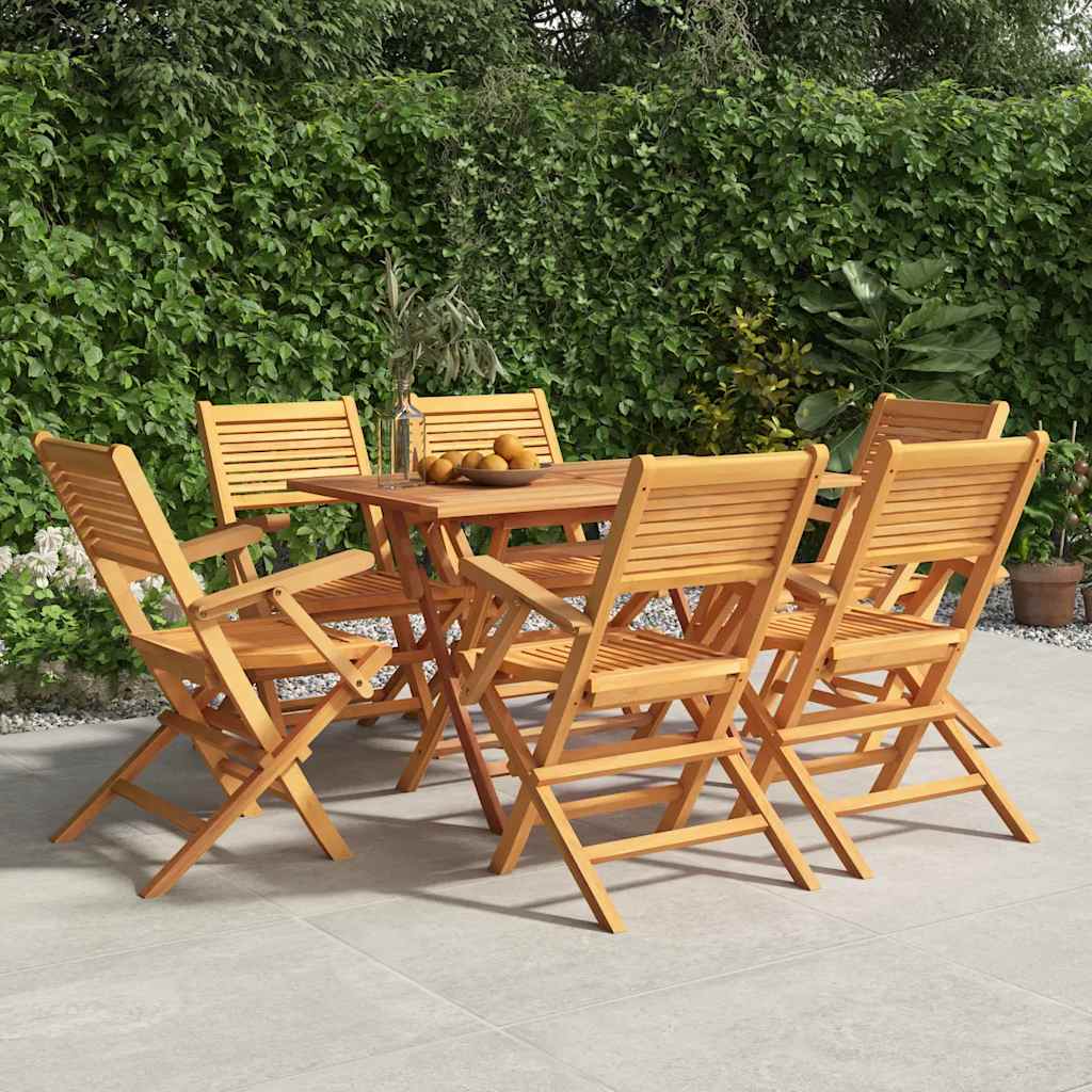 Klappstühle, 6 Stück, 55 x 62 x 90 cm, Massivholz Teak