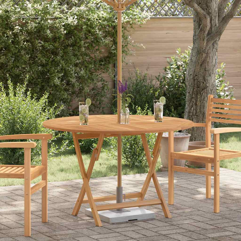 Gartentisch Klappbar Ø 110x75 cm Massivholz Teak