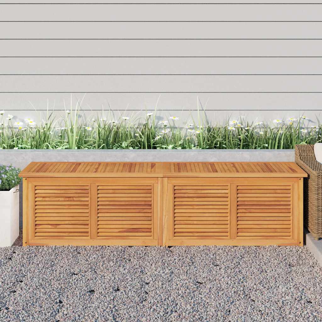 Gartenbox mit Beutel 200x50x55 cm Massivholz Teak
