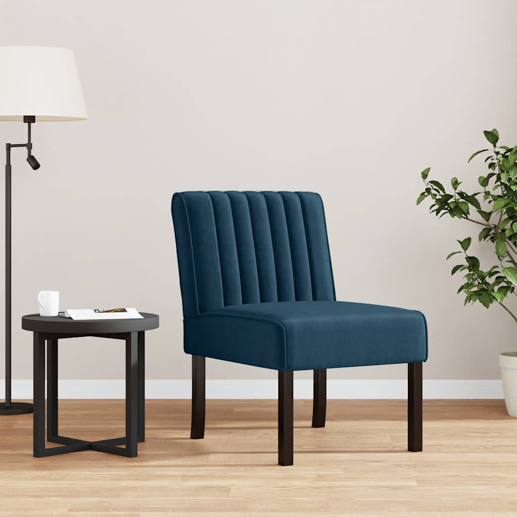Polsterstuhl Blau Samt