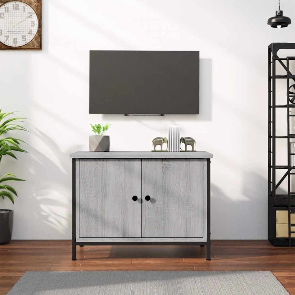 TV-Schrank mit Türen Grau Sonoma 60x35x45 cm Holzwerkstoff