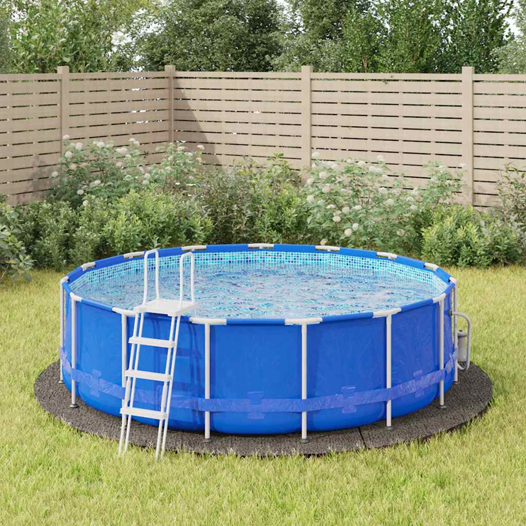Pool-Bodentuch Hellgrau Ø396 cm Polyester Geotextil