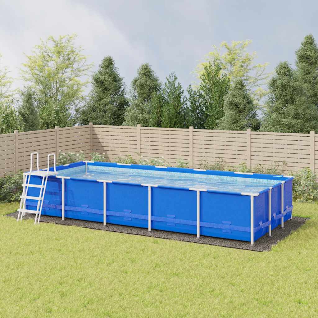 Pool-Bodentuch Hellgrau 999x500 cm Polyester Geotextil
